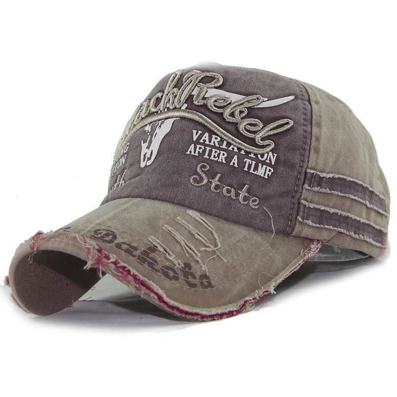 Wholesale Used Ox Head, Washed and Edged New Cotton Baseball Cap